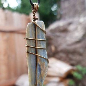 Raw Blue Kyanite Hand Wrapped Healing Necklace